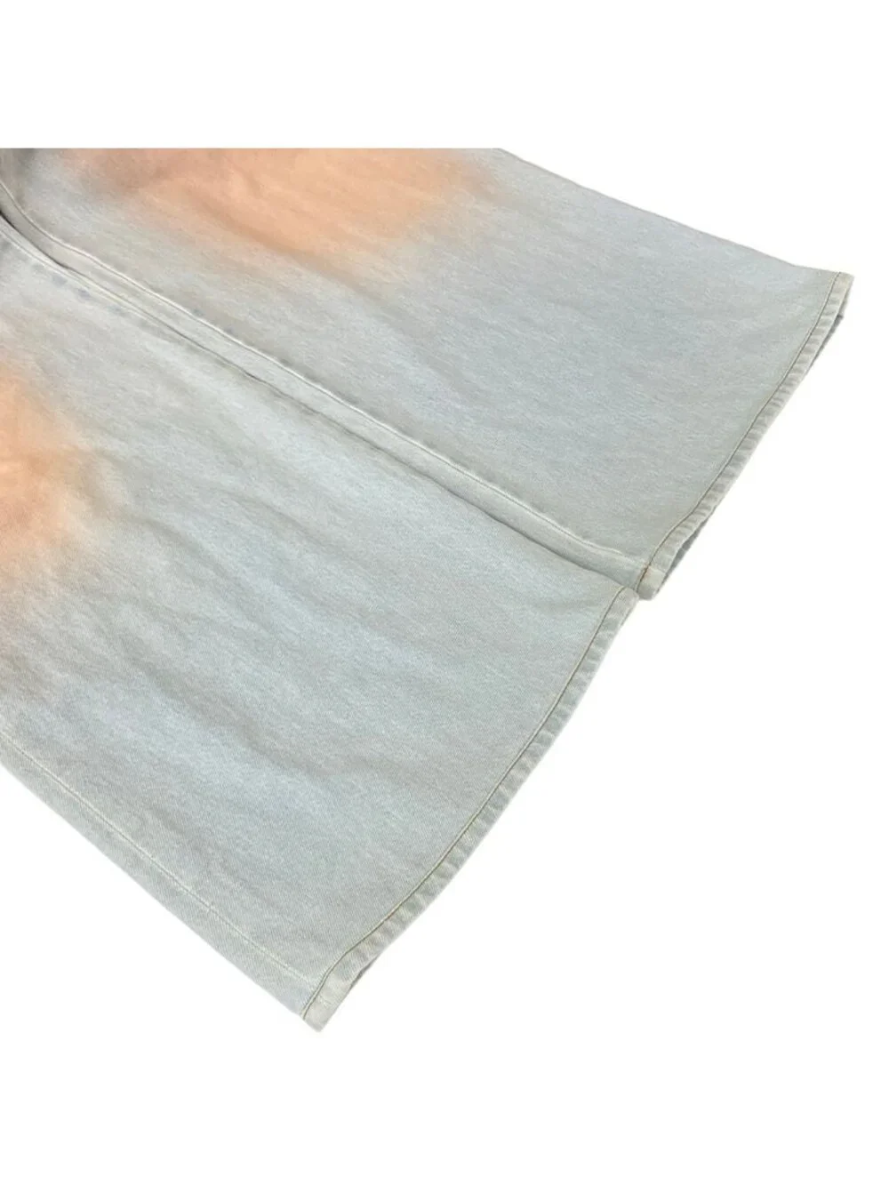 Chanel Jeans 34 S Light Blue Light Pink Wide Pants Gradient Cotton